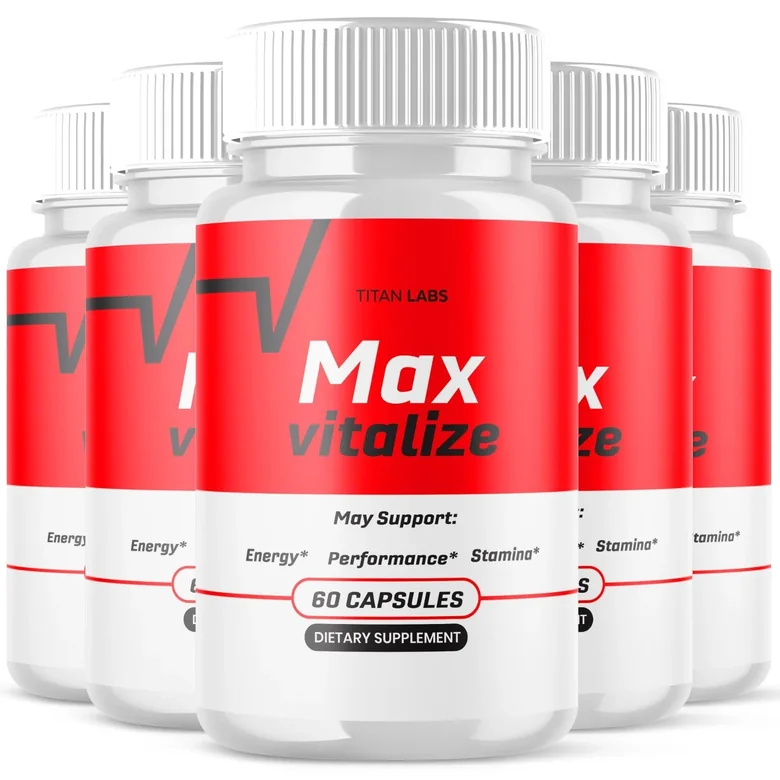 Max Vitalize men's vitality supplement bottle